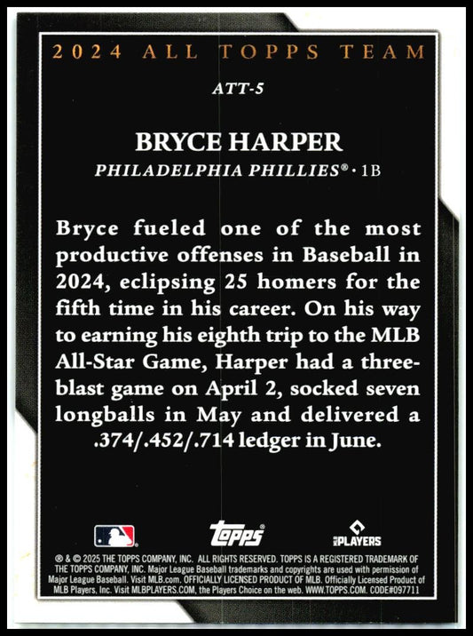 2025 Topps 2024 All Topps Team #ATT-5 Bryce Harper Philadelphia Phillies