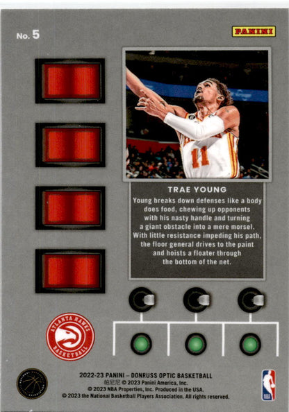 2022 Donruss Optic T-Minus 3, 2, 1 #5 Trae Young