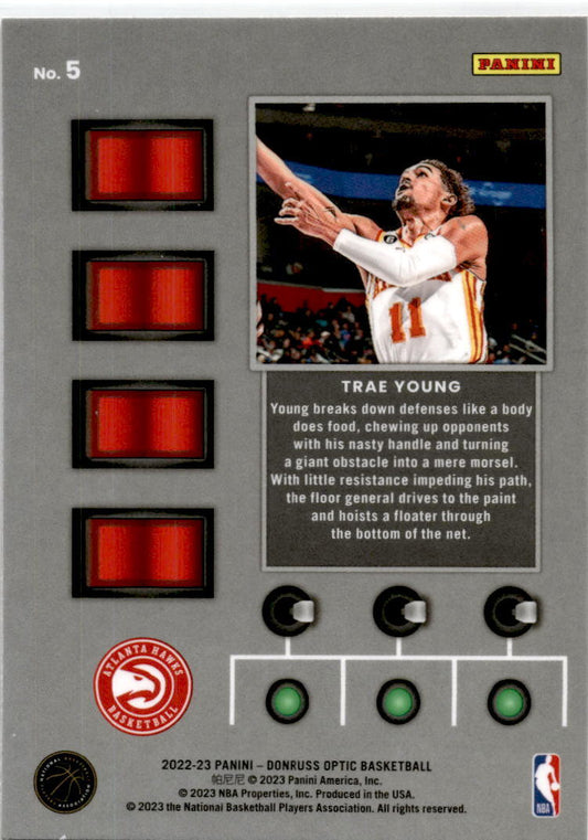 2022 Donruss Optic T-Minus 3, 2, 1 #5 Trae Young