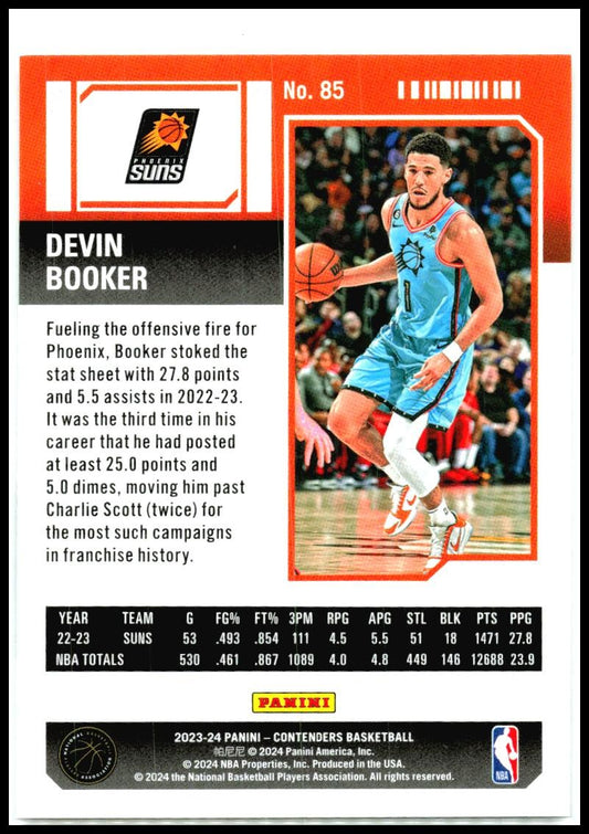 2023-24 Panini Contenders #85 Devin Booker Phoenix Suns