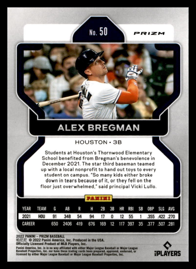 2022 Panini Prizm  Red/White/Blue #50 Alex Bregman