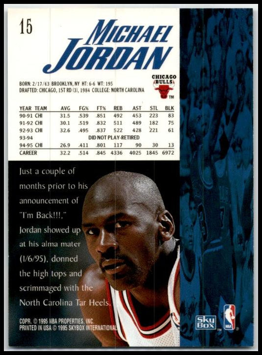 1995-96 SkyBox Premium #15 Michael Jordan Chicago Bulls