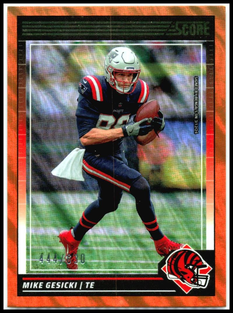 2024 Score Lava #191 Mike Gesicki #/630 Cincinnati Bengals