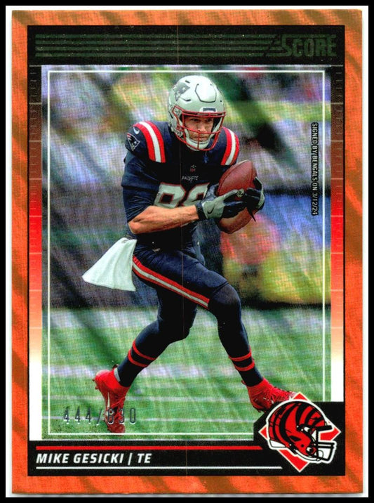 2024 Score Lava #191 Mike Gesicki #/630 Cincinnati Bengals