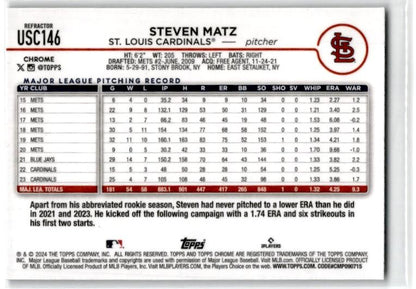 2024 Topps Update Prism #US329 Steven Matz St. Louis Cardinals