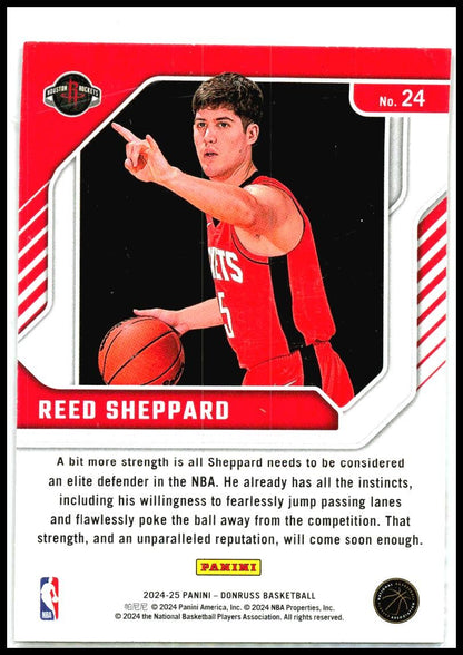 2024-25 Donruss Franchise Features Disco #24 Reed Sheppard Houston Rockets