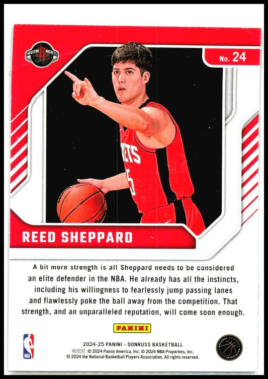 2024-25 Donruss Franchise Features Disco #24 Reed Sheppard Houston Rockets