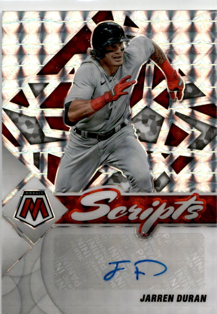 2022 Panini Mosaic Scripts #SC-JD Jarren Duran Auto Boston Red Sox