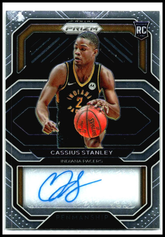 2020-21 Panini Prizm Rookie Penmanship #RP-CSL Cassius Stanley Auto Pacers