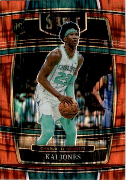 2021-22 Panini Select Orange Flash Prizms #98 Kai Jones Rookie Charlotte Hornets