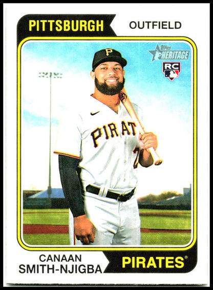 2023 Topps Heritage #312 Canaan Smith-Njigba Rookie Pittsburgh Pirates