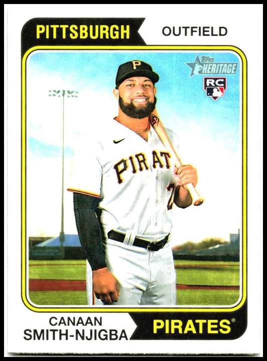 2023 Topps Heritage #312 Canaan Smith-Njigba Rookie Pittsburgh Pirates