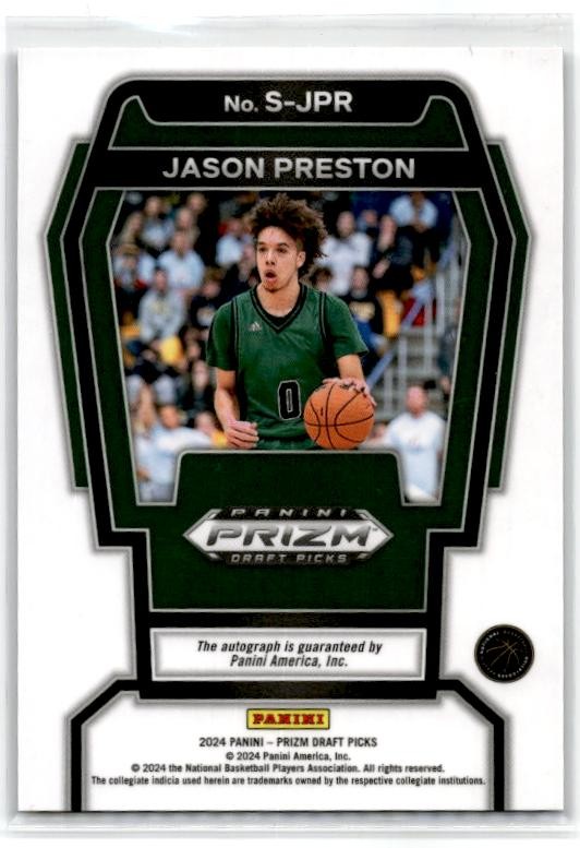 2024 Panini Prizm Draft Picks Signatures #S-JPR Jason Preston Auto Ohio Bobcats