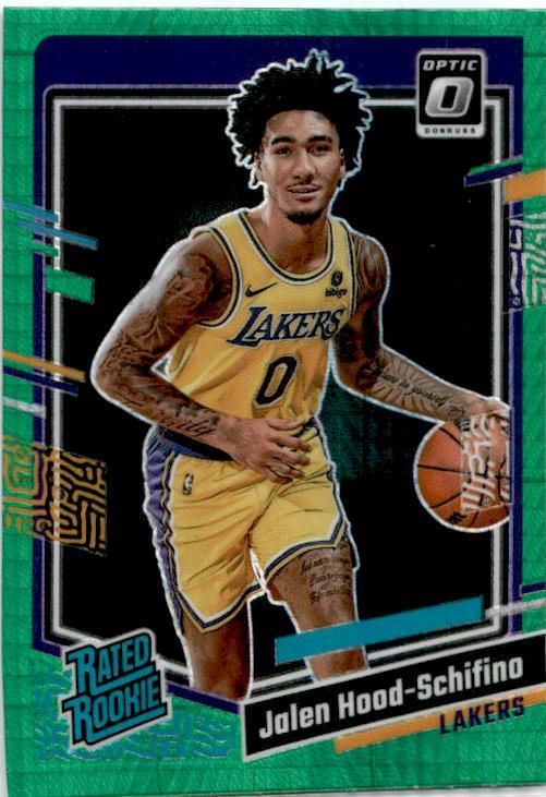 2023-24 Donruss Optic Hyper Green #214 Jalen Hood-Schifino Rookie Lakers