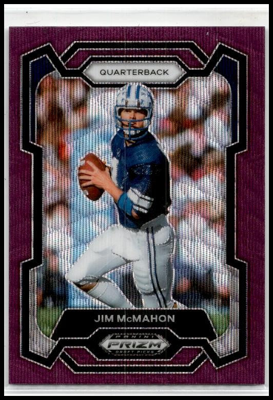 2024 Panini Prizm Draft Picks Purple Wave #20 Jim McMahon Bears