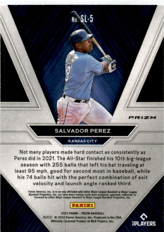 2022 Panini Prizm Sluggers Silver Prizm #SL-5 Salvador Perez Kansas City Royals