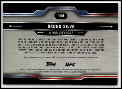 2025 Topps Chrome UFC #144 Bruno Silva