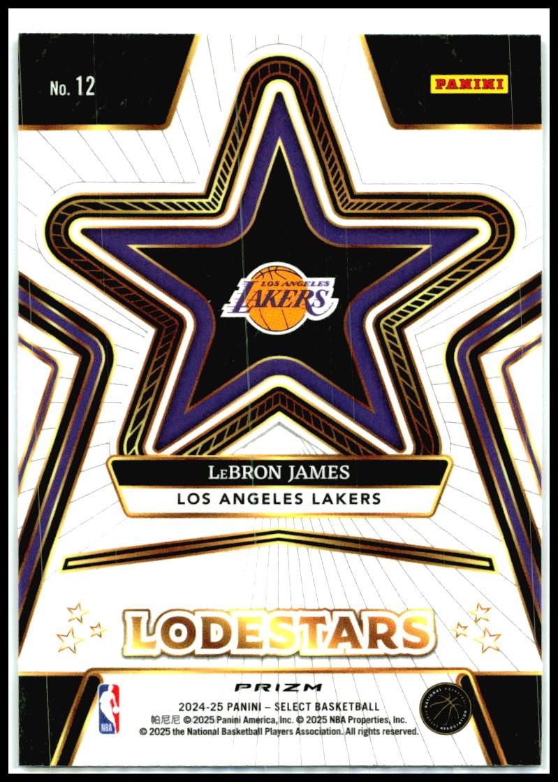 2024-25 Select Lodestars Silver #12 LeBron James Lakers