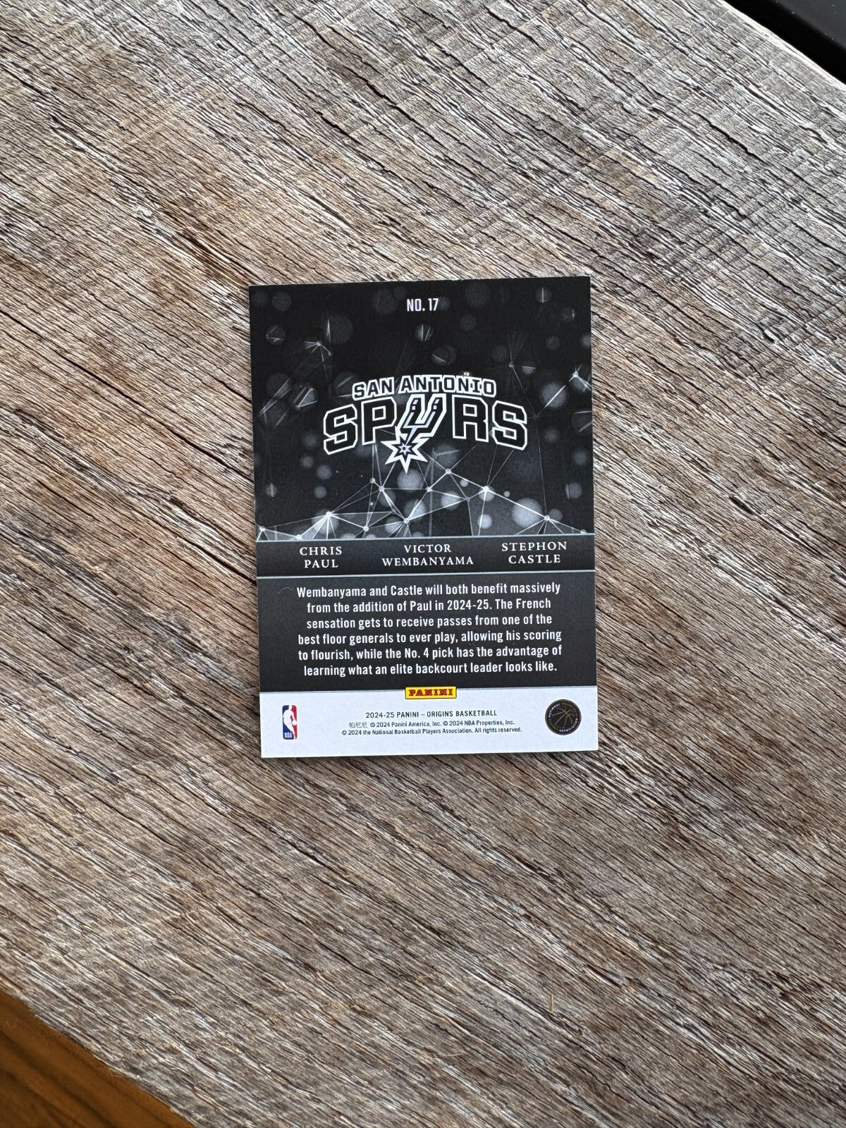 2024-25 Origins Pink Nucleus 17 Paul / Victor/ Castle /99 Spurs
