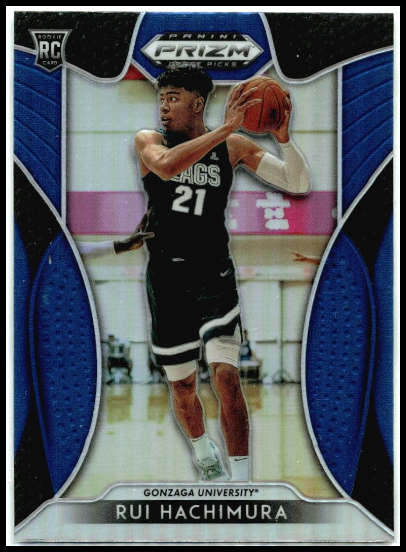2019 Panini Prizm Draft Picks Prizms Blue #73 Rui Hachimura Rookie Lakers