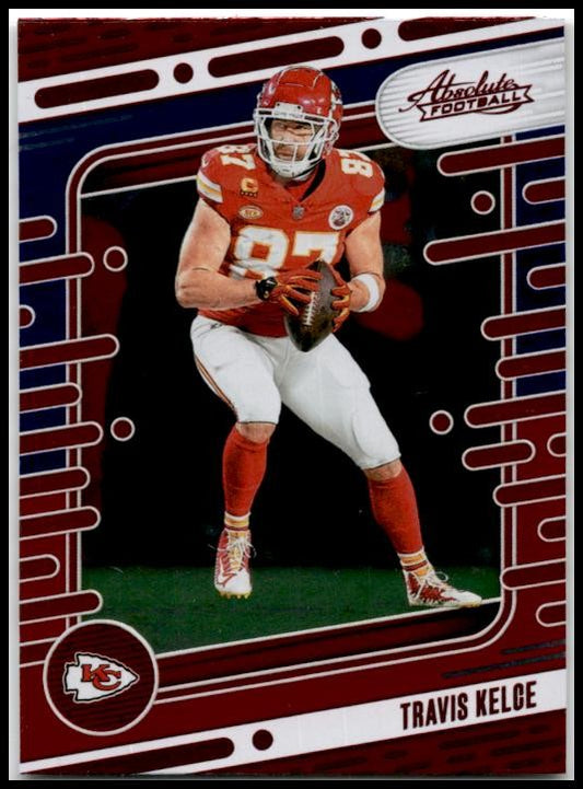 2024 Panini Absolute Red and Blue #51 Travis Kelce Kansas City Chiefs