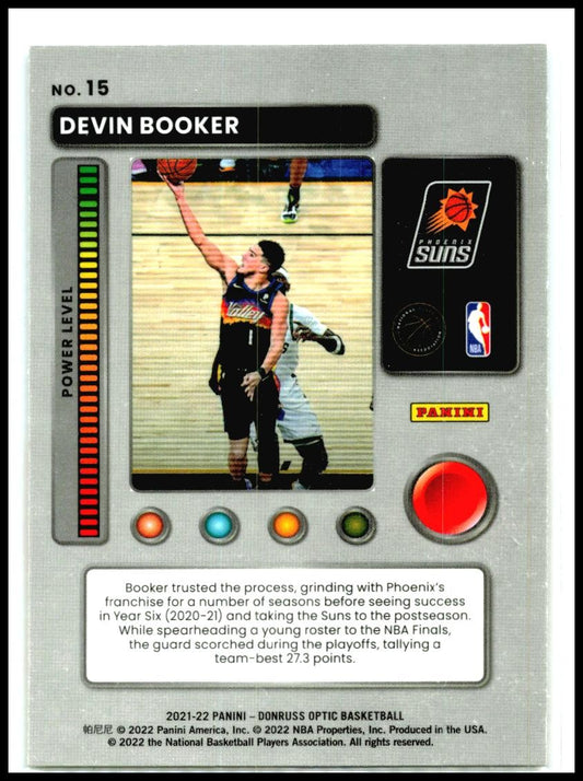 2021-22 Donruss Optic T-Minus 3...2...1 #15 Devin Booker Phoenix Suns