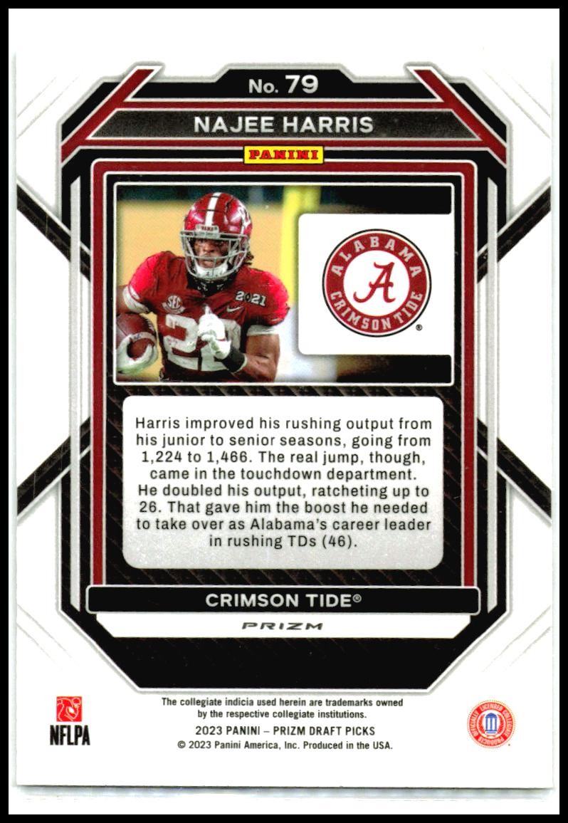 2023 Panini Prizm Draft Picks Prizms Silver #79 Najee Harris Charger