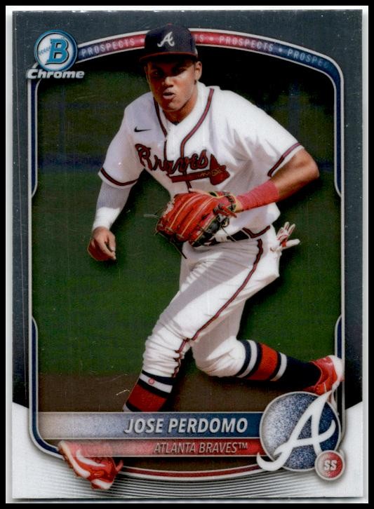 2025 Bowman Chrome Prospects #BCP-106 Jose Perdomo Atlanta Braves