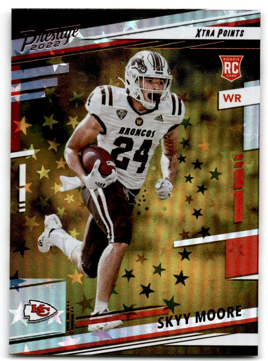 2022 Panini Prestige Xtra Points Astral Skyy Moore Rookie Kansas City Chiefs