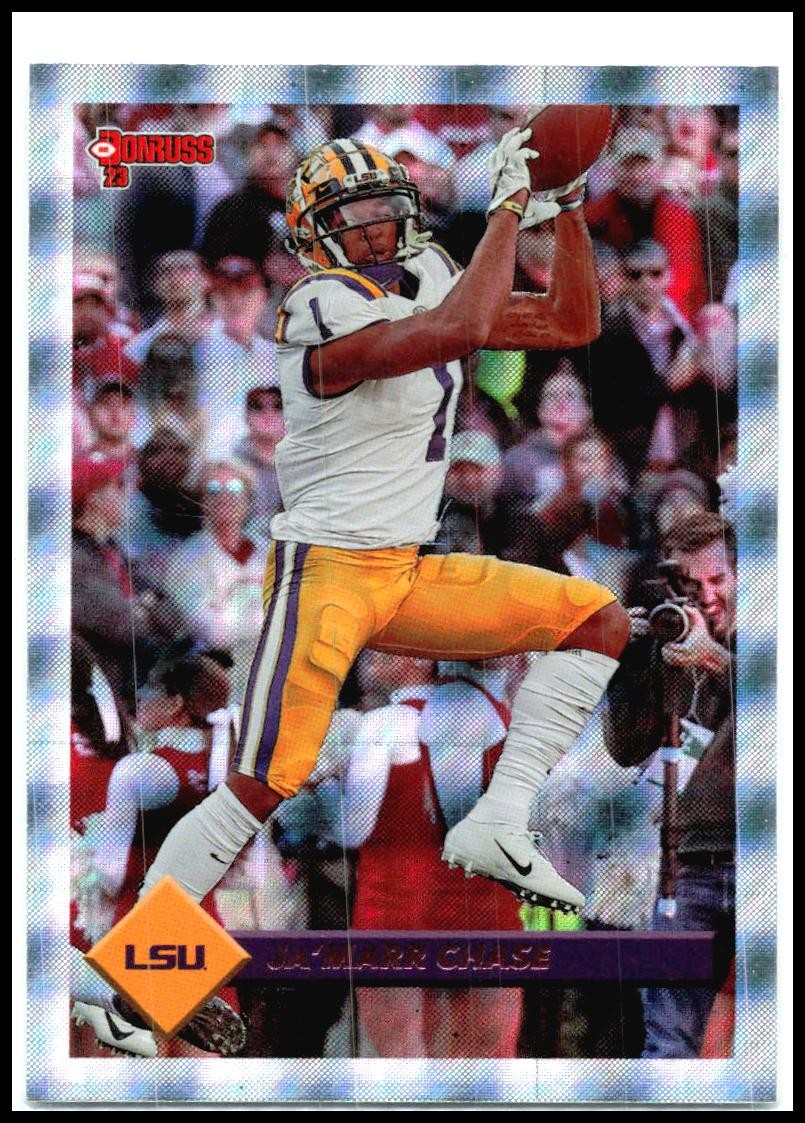 2023 Panini Chronicles Draft Picks Donruss Retro Pink #5 Ja'Marr Chase LSU