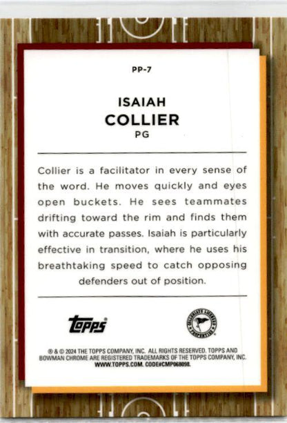 2023-24 Bowman University Chrome Prodigal Playmakers #PP-7 Isaiah Collier