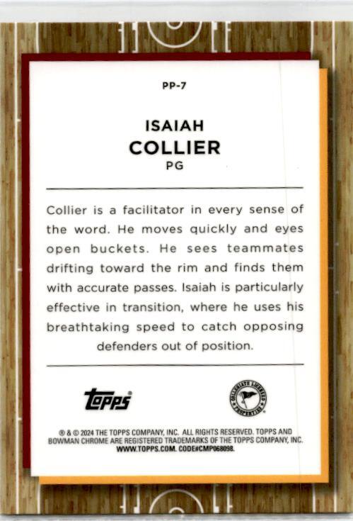 2023-24 Bowman University Chrome Prodigal Playmakers #PP-7 Isaiah Collier