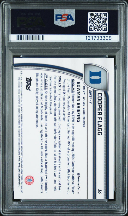 2024 Bowman Chrome University Black Wave #16 Cooper Flagg
