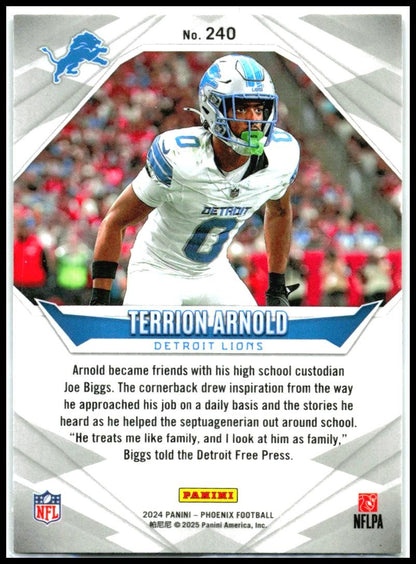 2024 Panini Phoenix #240 Terrion Arnold Rookie Detroit Lions