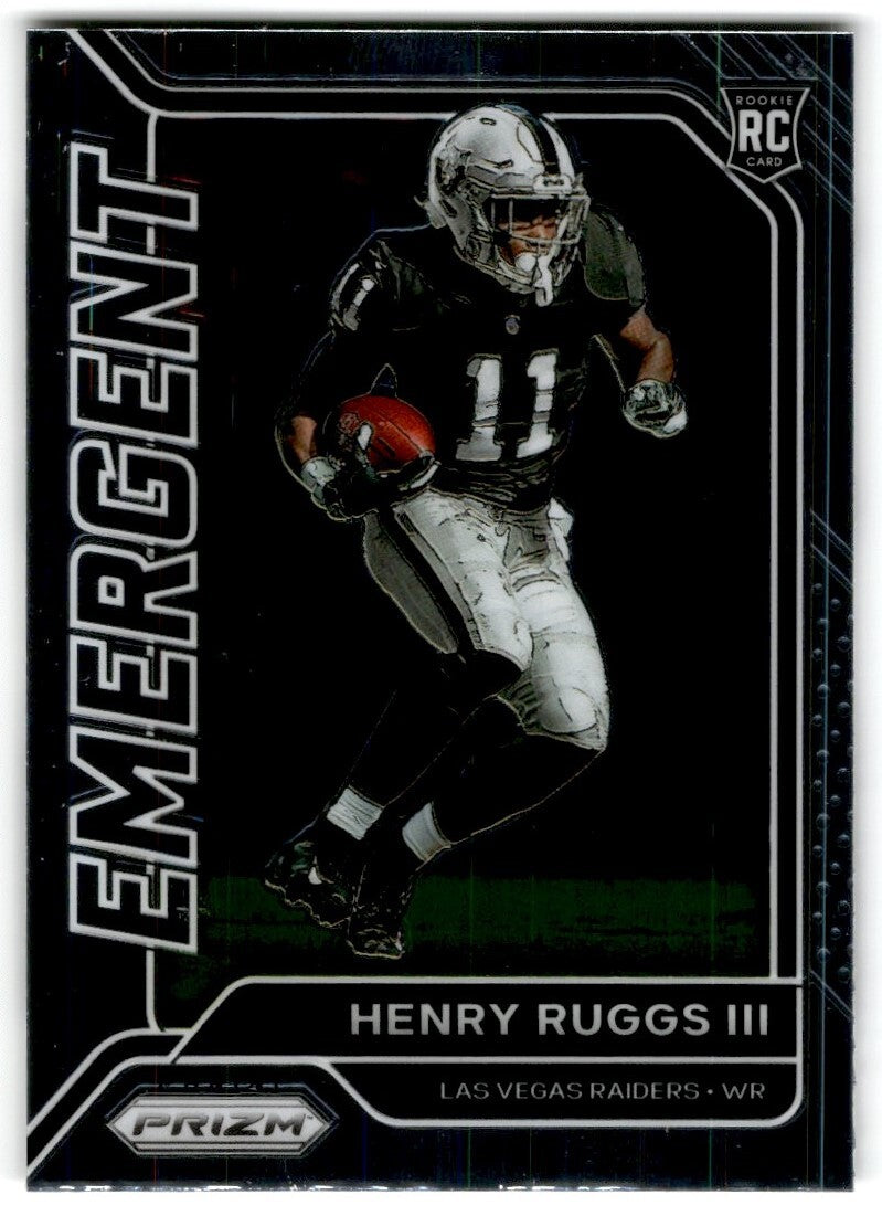 2020 Panini Prizm Emergent Henry Ruggs III Rookie Las Vegas Raiders #11