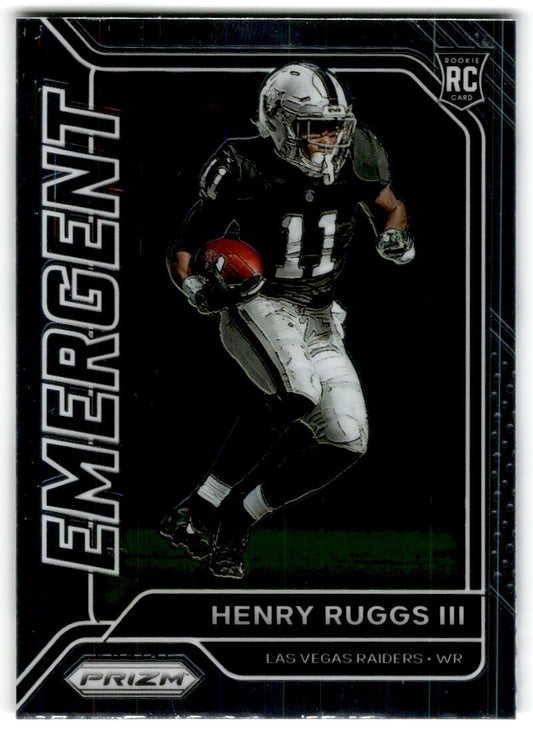 2020 Panini Prizm Emergent Henry Ruggs III Rookie Las Vegas Raiders #11