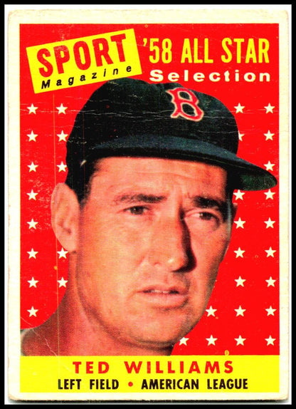 1958 Topps #485 Ted Williams Boston Red Sox
