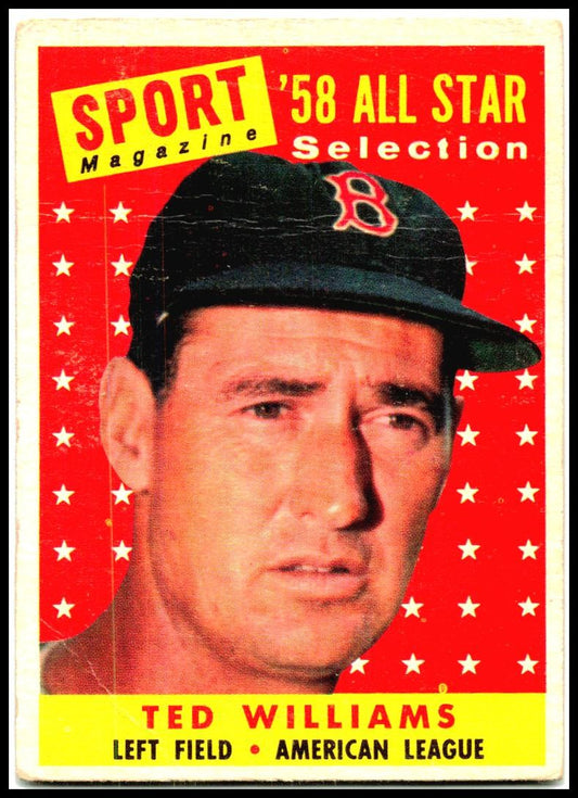 1958 Topps #485 Ted Williams Boston Red Sox