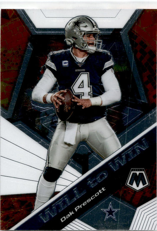 2020 Panini Mosaic Will to Win #WW13 Dak Prescott Dallas Cowboys.