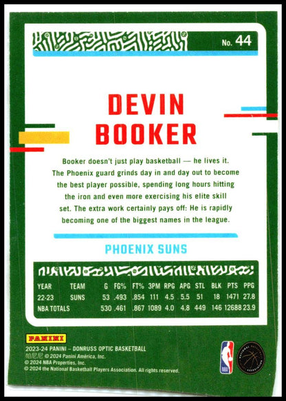 2023-24 Donruss Optic #44 Devin Booker Phoenix Suns