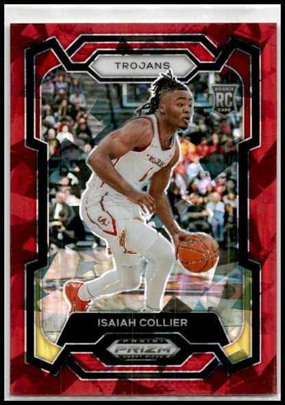 2024 Panini Prizm Draft Picks Prizms Red Ice #2 Isaiah Collier USC Trojans