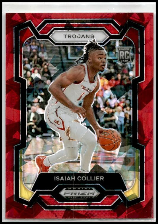 2024 Panini Prizm Draft Picks Prizms Red Ice #2 Isaiah Collier USC Trojans