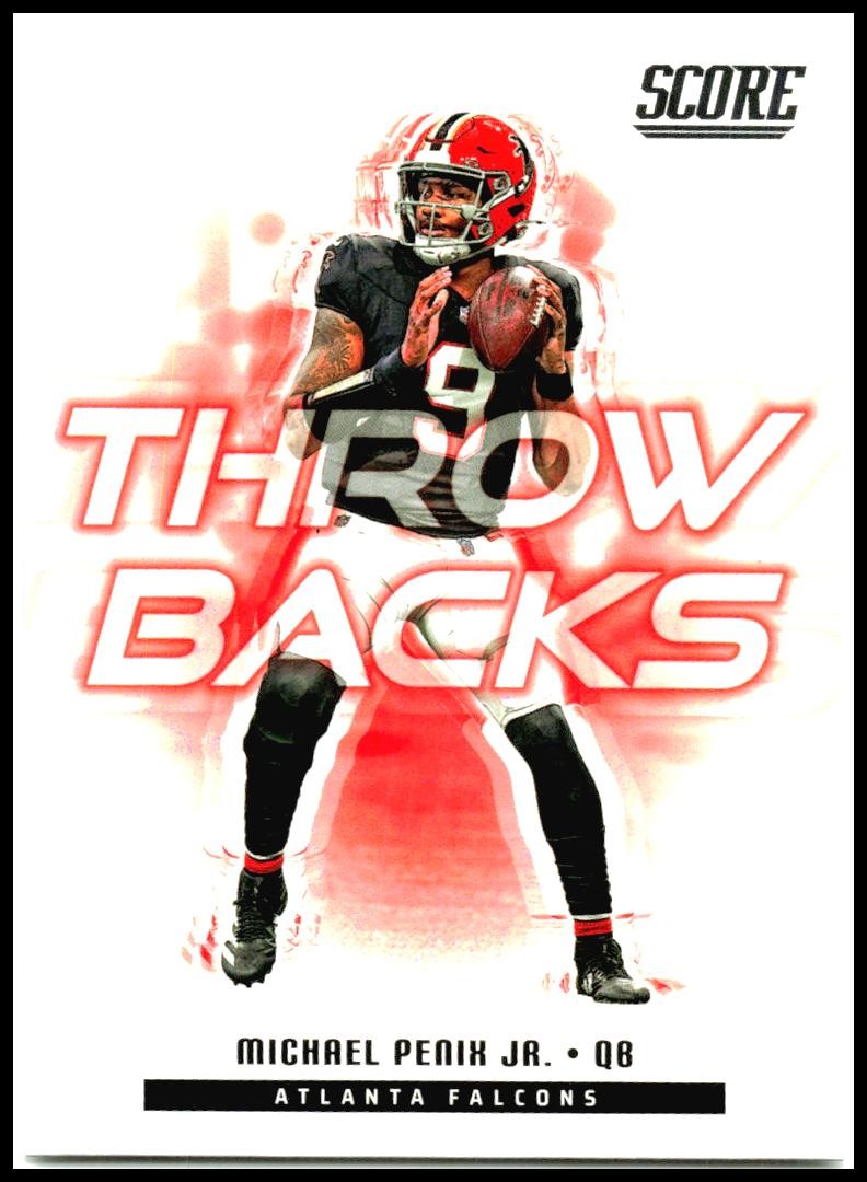 2025 Score Throwbacks Gold #13 Michael Penix Jr. Atlanta Falcons