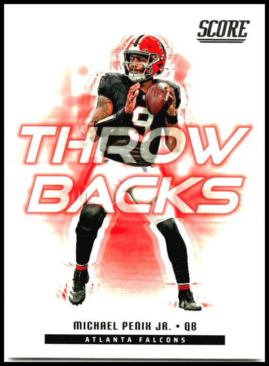 2025 Score Throwbacks Gold #13 Michael Penix Jr. Atlanta Falcons