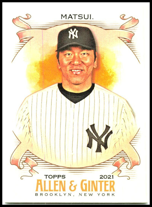 2021 Topps Allen & Ginter #315 Hideki Matsui New York Yankees