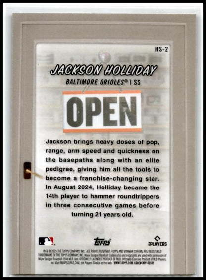 2025n Bowman Hobby Stars #HS-2 Jackson Holliday Orioles
