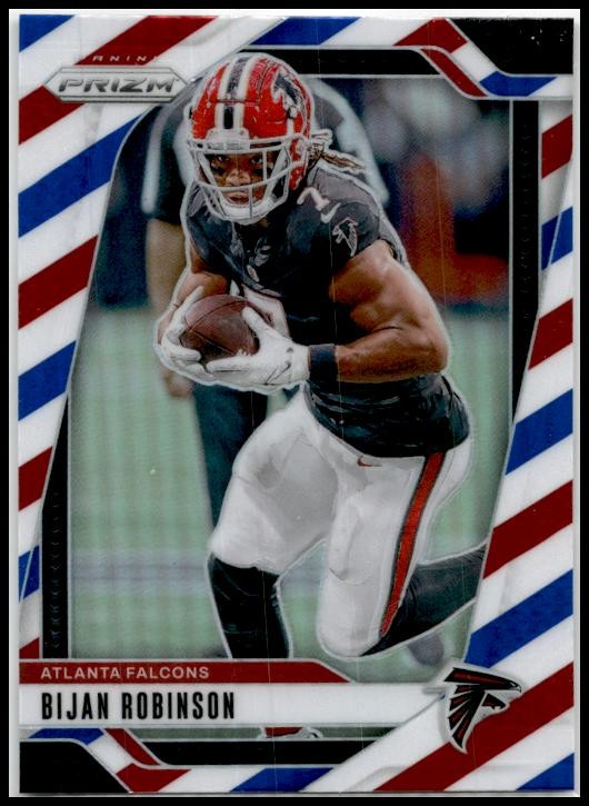 2024 Panini Prizm Red White and Blue #11 Bijan Robinson Atlanta Falcons