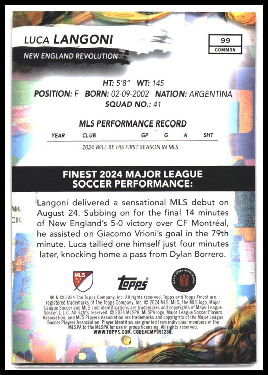 2024 Finest MLS #99 Luca Langoni