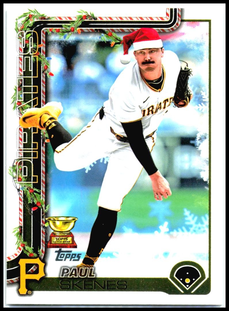2025 Topps Holiday Santa Hat #H70 Paul Skenes Pittsburgh Pirates