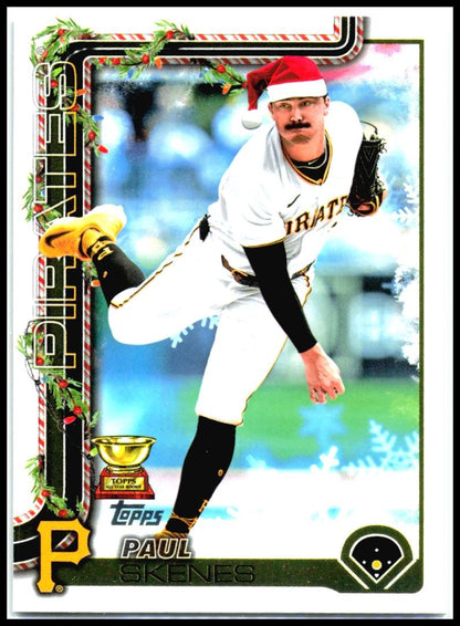 2025 Topps Holiday Santa Hat #H70 Paul Skenes Pittsburgh Pirates